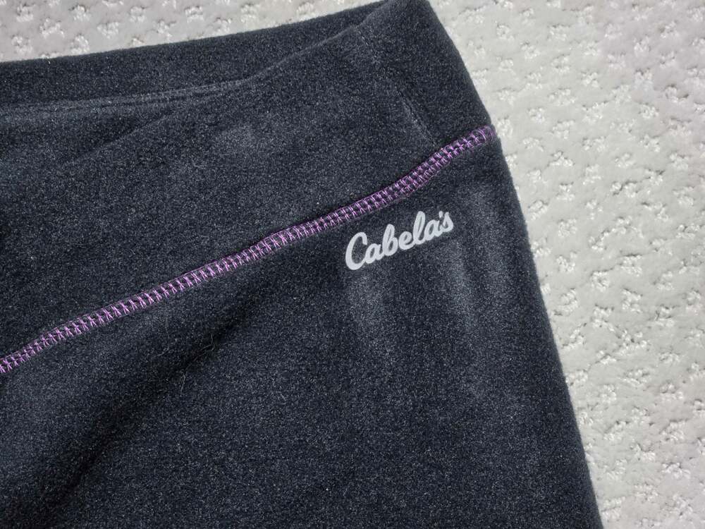 Cabela's Women's Black Fleece Leggings Pants Size Large Regular